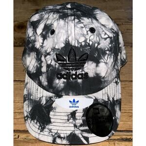 Adidas Relaxed Tie Dye Black And White Strap Back Cap Womens NWT